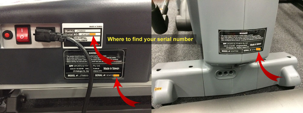 Fitness Equipment Serial Number Finder